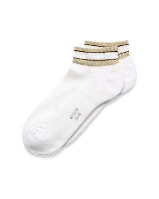 ECCO Retro Low Cut Tennis Socks - Sand, Mocca & White
