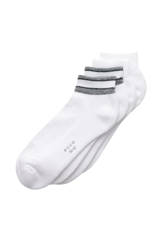 ECCO Retro Low Cut Golf Socks - Grey, Black & White