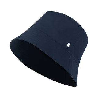 Ladies Golf Waterproof Fleece Lined Bucket Rain Hat- Navy