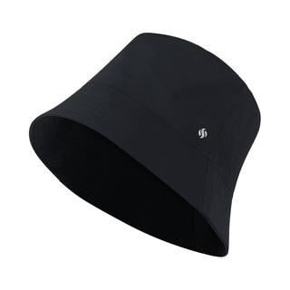 Ladies Golf Waterproof Fleece Lined Bucket Rain Hat- Black