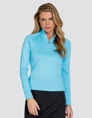 Tail Ladies Golf Isariah Long Sleeve 1/4 Zip Top - Blue Fish