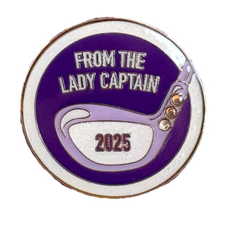 From the Lady Captain 2025 Golf Ball Marker and Visor Clip Set - Purple