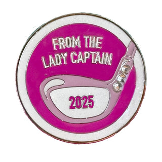 From the Lady Captain 2025 Golf Ball Marker and Visor Clip Set - Pink