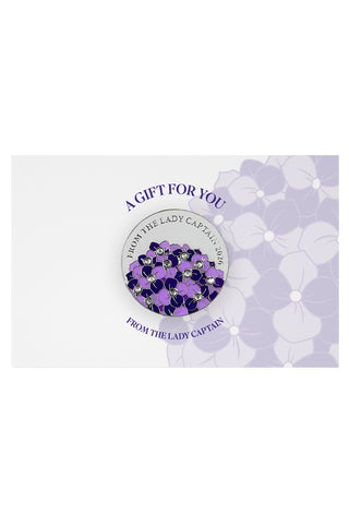 From The Lady Captain 2026 Ball Marker - Purple Hydrangea