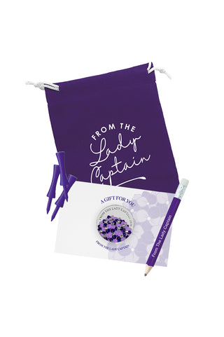 From the Lady Captain 2026 Ball Marker & Prizes Gift Set - Purple Hydrangea
