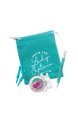 From the Lady Captain 2026 Ball Marker, Visor Clip & Golf Tee Gift Set - Multi Colour