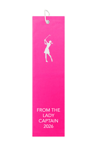 From the Lady Captain 2026 Tri-Fold Towel - Hot Pink