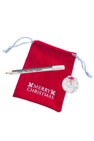 From The Lady Captain Christmas Ball Marker Gift Set - Snowman