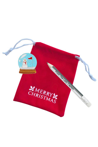 From The Lady Captain Christmas Ball Marker Gift Set - Snow Globe