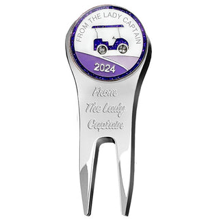 From the Lady Captain 2024 Metal Pitchfork and Ball Marker - Purple