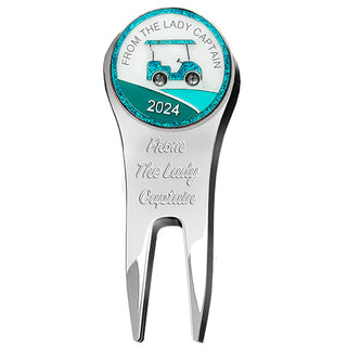 From the Lady Captain 2024 Metal Pitchfork and Ball Marker - Aqua