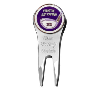 From the Lady Captain 2025 Metal Pitchfork and Ball Marker - Purple