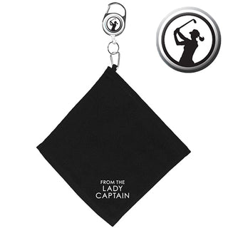 From the Lady Captain Retractable Towel - Black