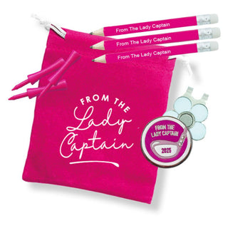 From the Lady Captain 2025 Golf Ball Marker and Visor Clip Set - Pink