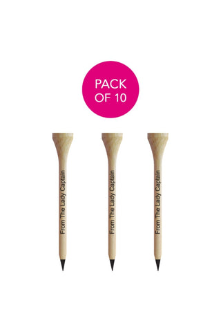 From The Lady Captain Golf Tee Pencils - Pack of 10
