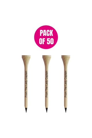 From The Lady Captain Golf Tee Pencils - Pack of 50