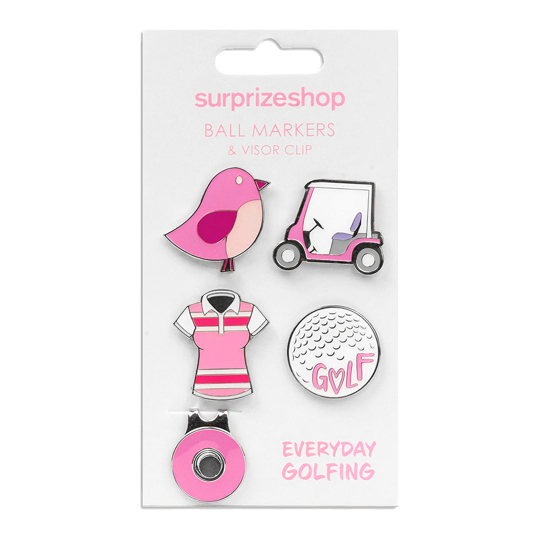 Surprizeshop Everyday Golfing Ball Marker and Visor Clip Set