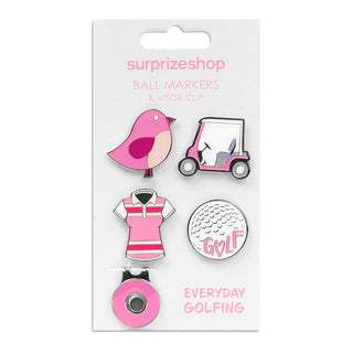 Surprizeshop Everyday Golfing Ball Marker and Visor Clip Set