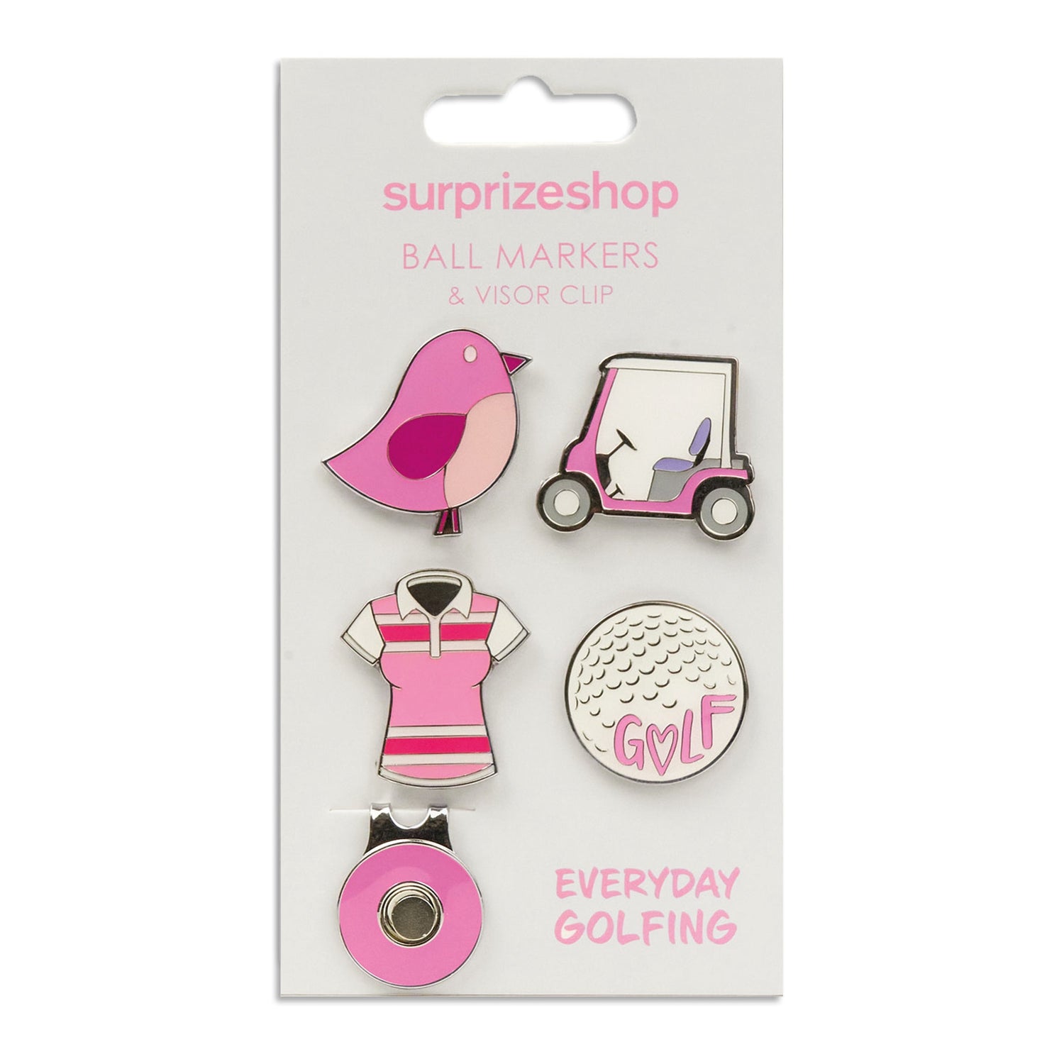 Surprizeshop Everyday Golfing Ball Marker and Visor Clip Set
