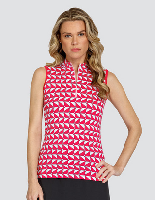 Tail Ladies Golf Aliza Sleeveless Polo - Diamond Geo
