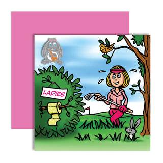 'Desperate Deb' Golf Greeting Card- With Ball Marker Included
