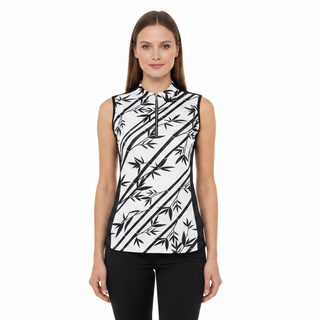 Tail Ladies Golf Coralis Sleeveless Polo - Bamboo Stripe