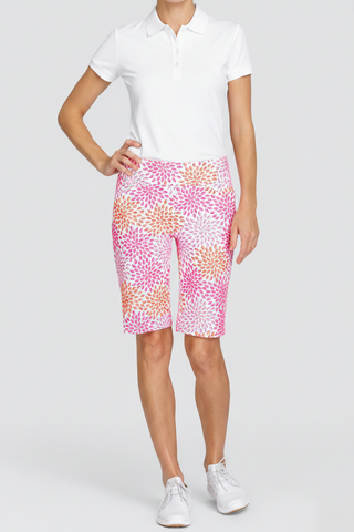 Tail Ladies Golf Tanner Pull On Short 53cm- Mosaic Petals