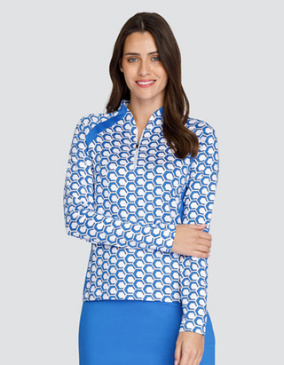 Tail Ladies Flynn Long Sleeve Polo - Marcella Geo
