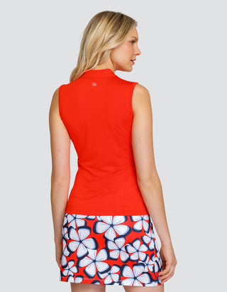 Tail Ladies Araminthia Sleeveless Golf Polo Shirt - Cherry Tomato