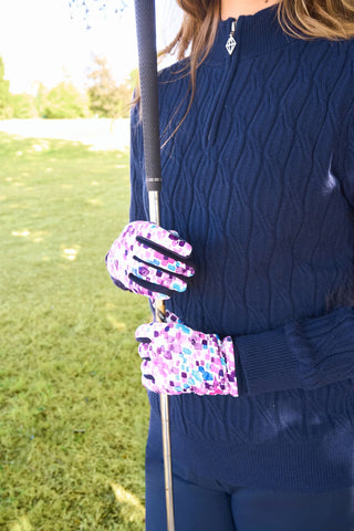 Fleece Lined Polar Stretch Winter Golf Gloves - Pixel Partee