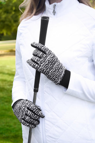 Fleece Lined Polar Stretch Winter Golf Gloves - Mono Wave