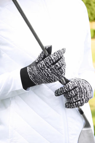 Fleece Lined Polar Stretch Winter Golf Gloves - Mono Wave