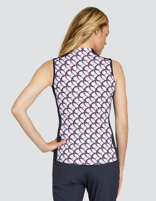 Tail Ladies Coralis Sleeveless Polo - Twlight Geo