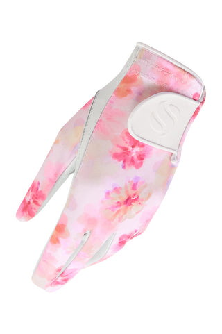 Comfort Stretch Cabretta Leather Ladies Golf Glove - Floral Fusion