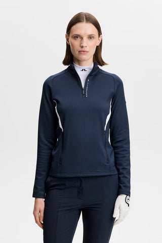 Selena Quarter Zip Mid Layer - JL Navy