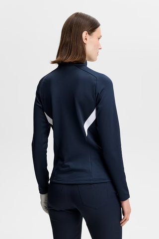 Selena Quarter Zip Mid Layer - JL Navy
