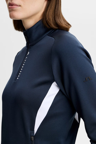 Selena Quarter Zip Mid Layer - JL Navy