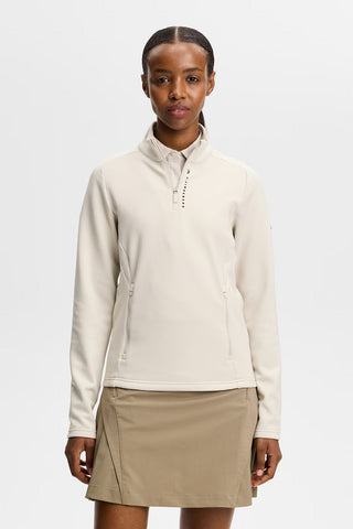 Selena Quarter Zip Mid Layer - Moonbeam