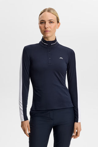 Hertta Long Sleeve Polo - JL Navy
