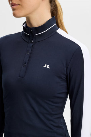 Hertta Long Sleeve Polo - JL Navy
