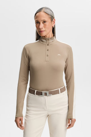 Hertta Long Sleeve Polo - Brindle