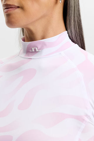 Ella Print Compression Top - White Orchid