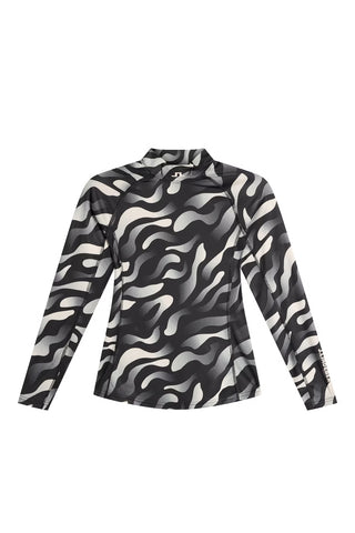 Ella Print Compression Top - Bunker Fade Black Moonbeam