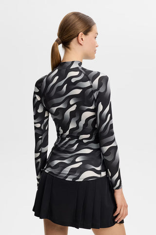 Ella Print Compression Top - Bunker Fade Black Moonbeam