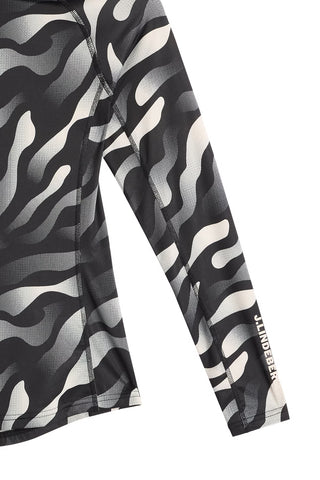 Ella Print Compression Top - Bunker Fade Black Moonbeam