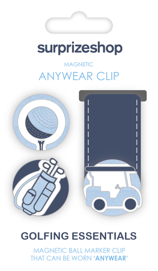 Surprizeshop Golfing Essentials Ball Markers and Anywear Clip Set