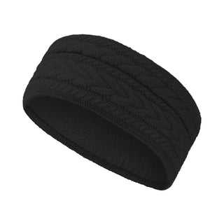 Black Ladies Golf Knitted Fleece Lined headband is designed in a feminine knit style with a central knot detailing on the front. Matching waterproof bobble hat and snood are also available.