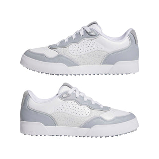 Adidas Womens Retrocross 25 Spikeless Golf Shoes - White, Silver & Grey