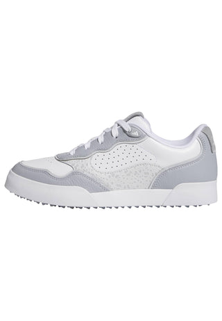 Adidas Womens Retrocross 25 Spikeless Golf Shoes - White, Silver & Grey
