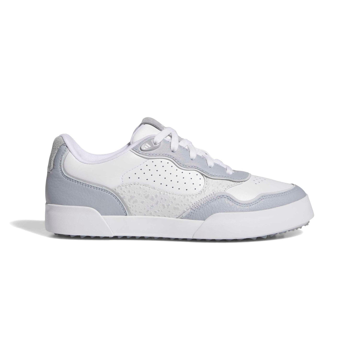 Womens Waterproof Retrocross 25 Spikeless Golf Shoes - White, Silver & Grey